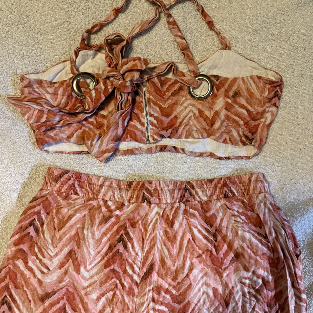 Showpo Rust Chevron Two-Piece Set - Picture 2 of 6